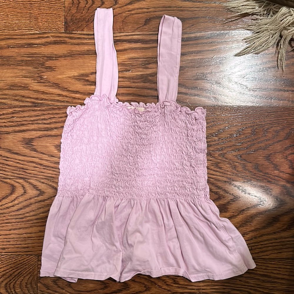 Purple Smocked Anthropologie Tank